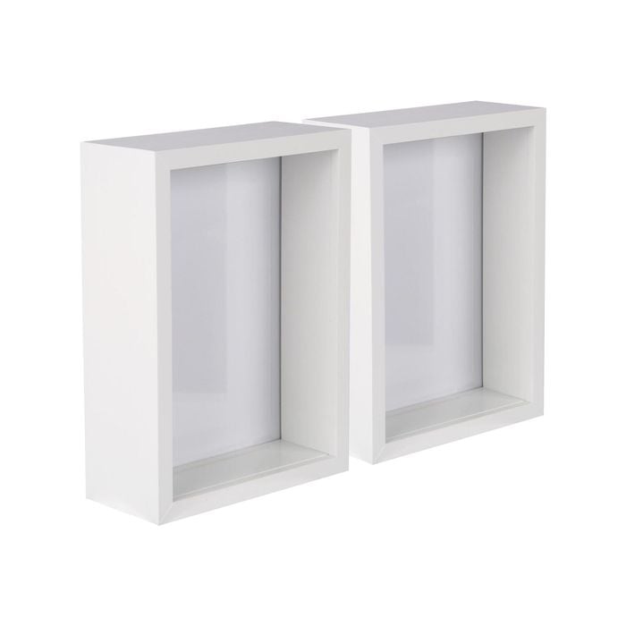 Nicola Spring 3D Deep Box Photo Frames - 5 x 7" - Pack of 2