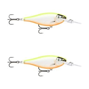 2x Rapala 5.5cm Shad Rap Elite (Floating) Fishing Lures - Gilded Orange Belly