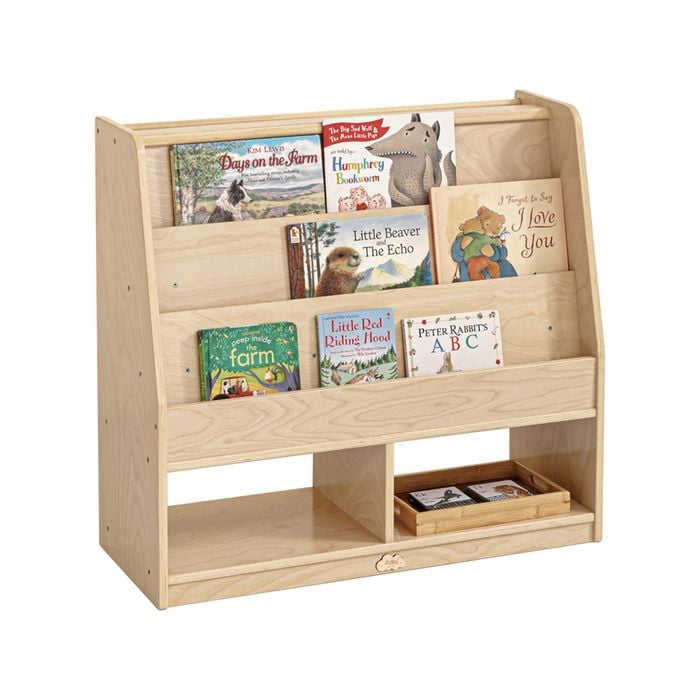 Jooyes Kids Double Side Wooden Bookcase With Storage - 82cm | Bookcase | 76cm