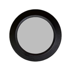 Ssh Collection Zandra 90cm Wide Round Wall Mirror - Black