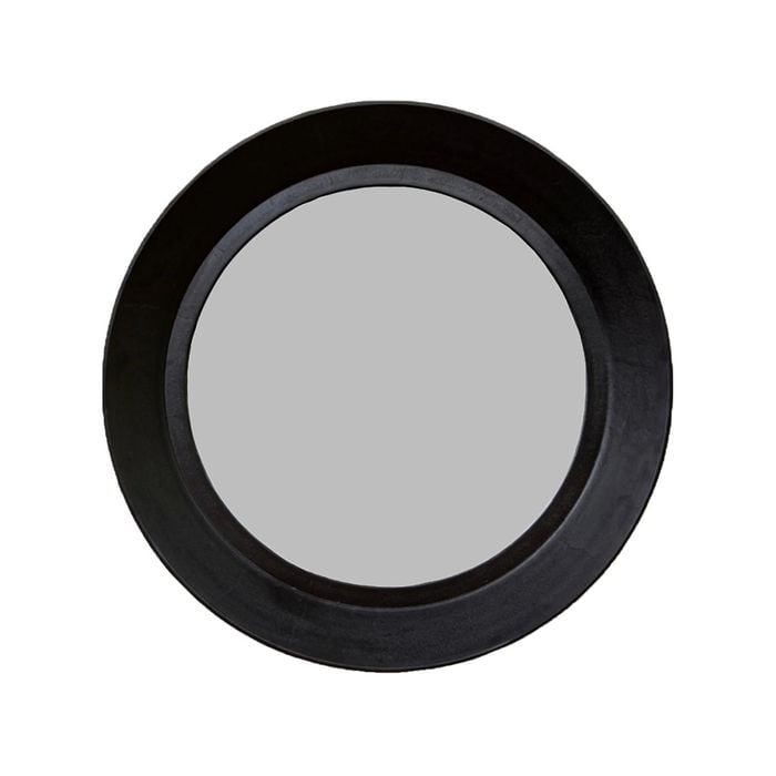 SSH COLLECTION ZANDRA 90CM WIDE ROUND WALL MIRROR - BLACK