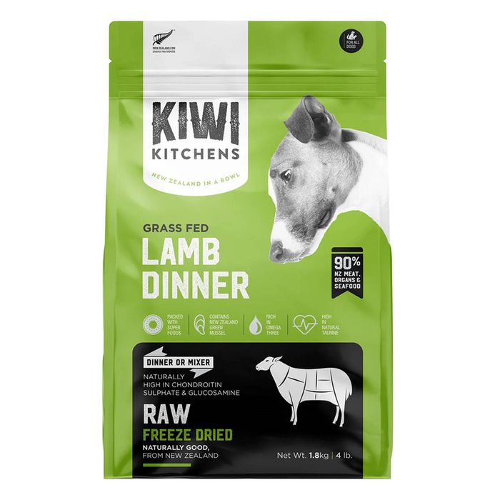 Kiwi Kitchens Freeze-dried Dog Food Lamb Dinner 1.8 Kg