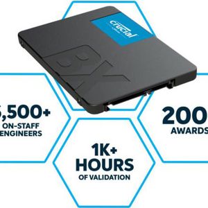 Micron Crucial BX500 2TB 2.5' SATA3 6Gb/s SSD - 3D NAND 540/500MB/s 7mm 1.5 mil MTBF Acronis True Image Solid State Drive