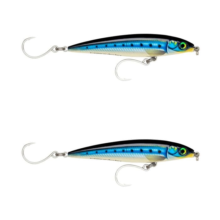 2x Rapala 12cm Saltwater X Rap Long Cast Shallow Minnow Fish Lure -Blue Sardine