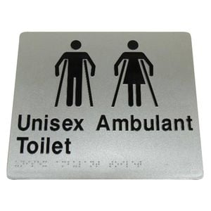 Bradley Unisex Ambulant Braille Toilet Sign