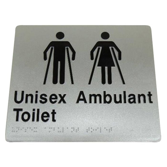 Bradley Unisex Ambulant Braille Toilet Sign
