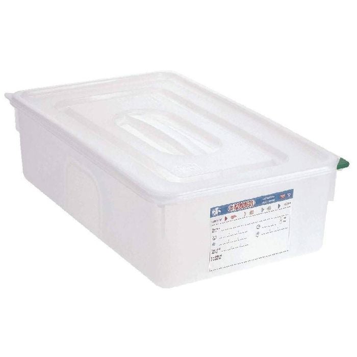 Araven Gastronorm Containers Polypropylene With Lids 150mm 4 Pack Food Storage Kitchenware