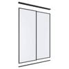 Lugna 2400 x 1201-1800mm Black Melamine Wardrobe Double Sliding Doors