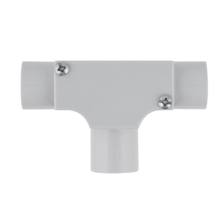 Deta 20mm Grey Conduit Fittings Inspection Tee - 20mm
