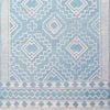 Modern Handmade Wool Rug - Steps 6207 - Aqua/white - 110x160cm