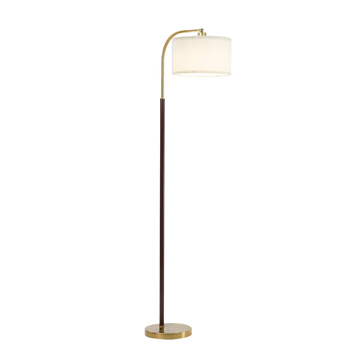 Oikiture Floor Lamp Standing Lamp Metal Frame Plastic Shade Black&Gold ...