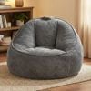 Advwin Bean Bag Chair Corduroy Lazy Sofa Lougne Seat Grey