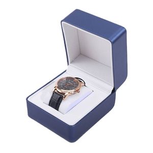 Catzon Watch Box Single Slot Portable Organizer Display Case-blue