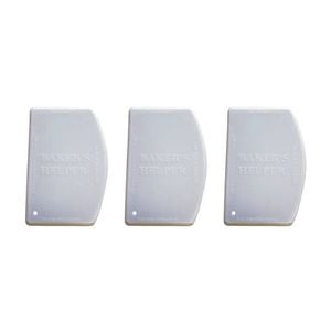 3x Cuisena Baker's Helper Bowl Scraper Plastic