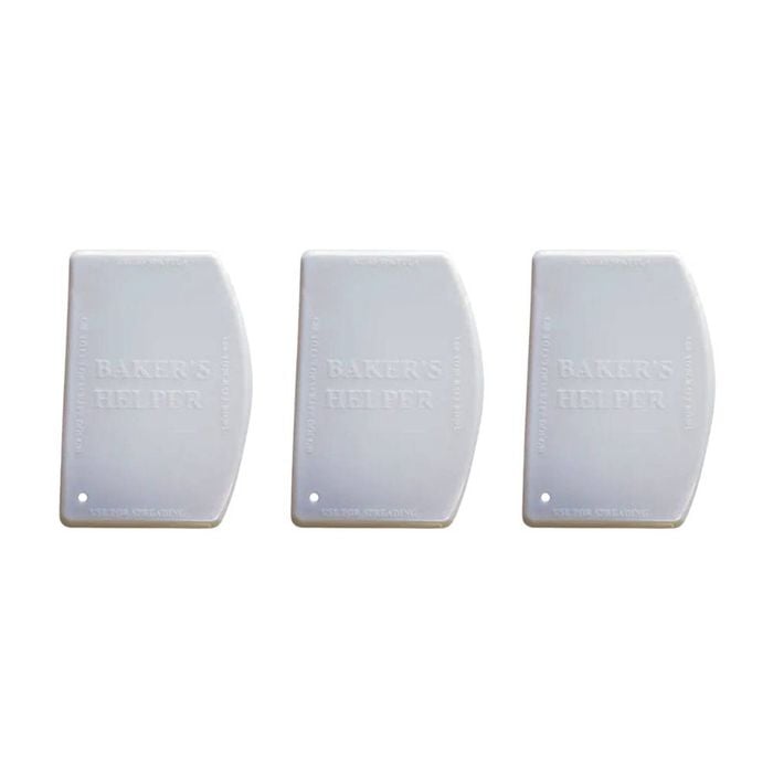 3x Cuisena Baker's Helper Bowl Scraper Plastic