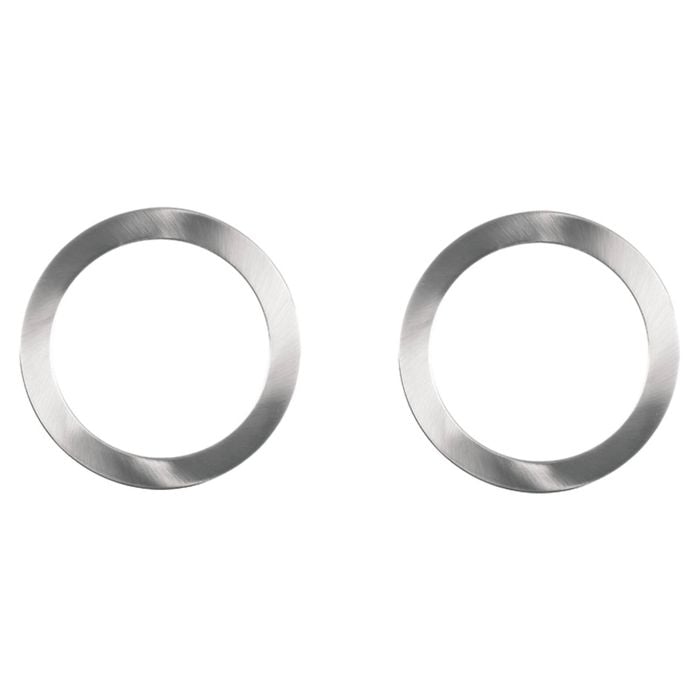 DETA 90mm Brushed Nickel Finish Twist On Frames - 2 Pack