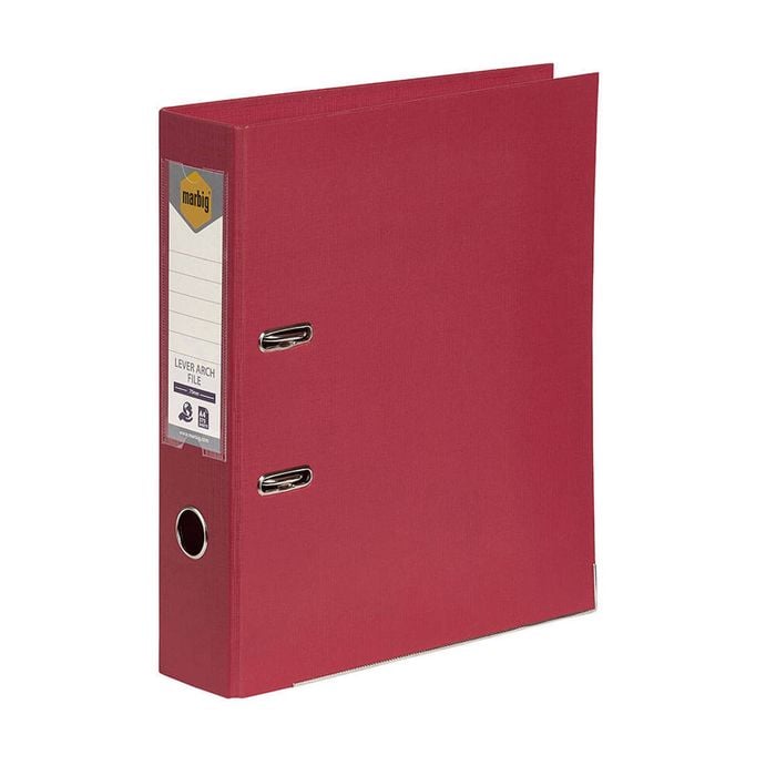 Marbig Lever Arch File 75mm (A4) (Deep Red)
