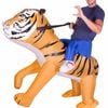 Inflatable Piggyback Ride On Tiger Adults Costume - One Size