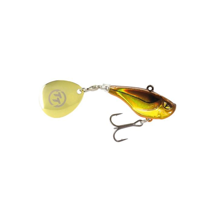 TT Lures Flashpoint+ 33mm Tail Spinner Vibe Lure - Golden Minnow