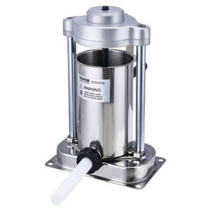 Vevor 24x47.5x35.5cm Stainless Steel Manual Sausage Stuffer with 2 L Vertical Sausage Machine