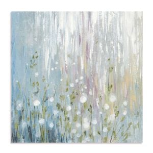 Artey | January Branches Blue Green - Stretched Canvas - Stretched Canvas - 50 x 50cm