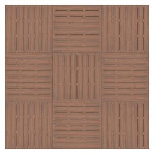 Good Times Decking 200-365mm (High) x 3432 x 3432mm Leatherwood Ekodeck 9 Module Kit
