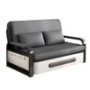 TOPONE Modern Sofa Bed with Wood Frame - Storage Included - Free Pillows - Black