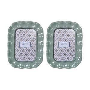 2x Urban Products Isla Blue Decorative Floral Photo Frame 4x6inch