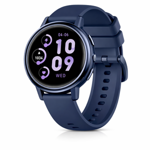 Smart Watch For Women Blue Bluetooth Call Waterproof Sports Fitness Tracker Voice Assistant