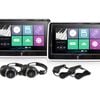 Elinz 2x 10.1" TFT Touch Screen Active Headrest Car DVD Player Slim Full HD 1080P Games