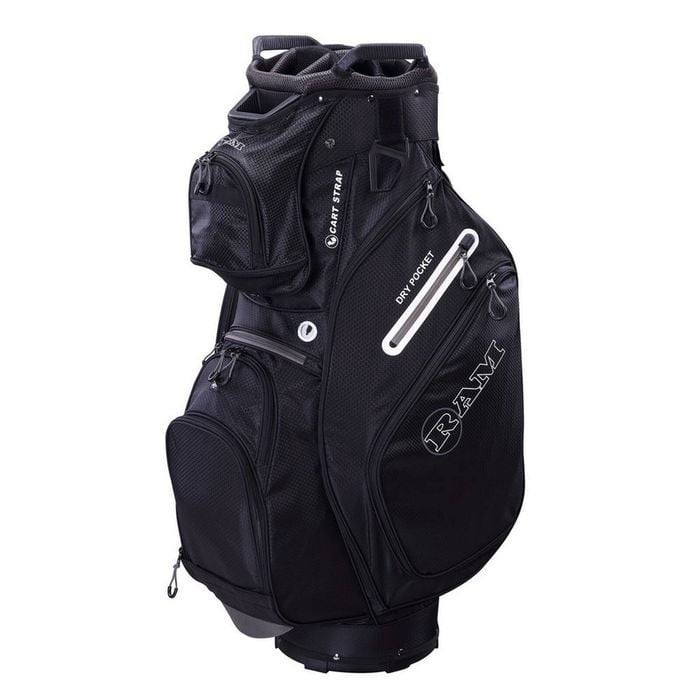 Ram Golf Fx Deluxe Golf Cart Bag With 14 Way Divider Top - Black/grey