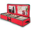 Catzon Premium Wrapping Paper Storage Container Gift Wrap Storage Bag-Red