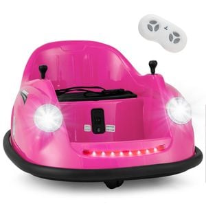 Costway Kids Electric Ride On Bumper Car Battery-powered Toy Car Pink