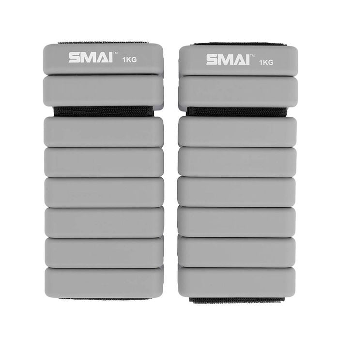 Smai Weighted Ankle / Wrist Bracelets 1kg (pair) - Grey -