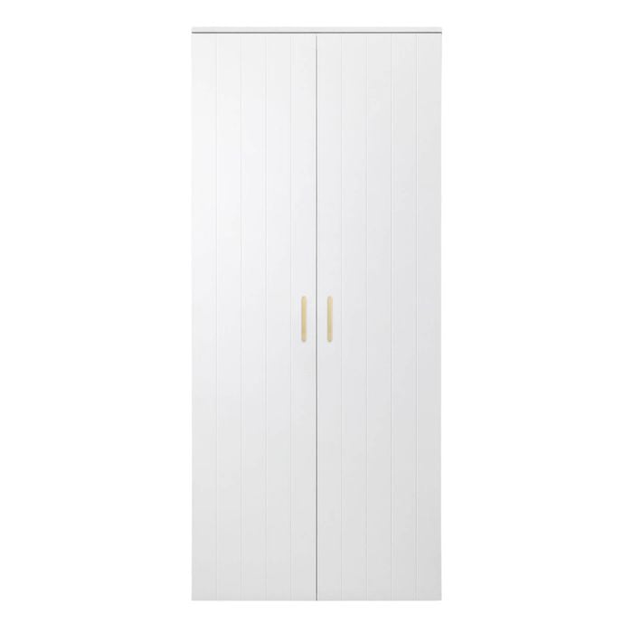 European Cabinetry White VJ Scandi Brass Stockholm Storage Cupboard