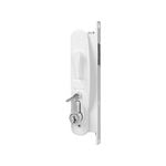 Rolltrak White Keyed Sliding Screen Door Lock
