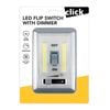 Click Grey LED Flip Switch with Dimmer