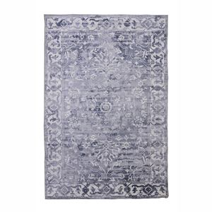 Fab Habitat 60x180cm Grey Shay Traditional Distressed Machine Washable Rug