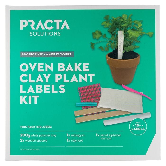 Practa Oven Bake Clay Plant Labels Kit