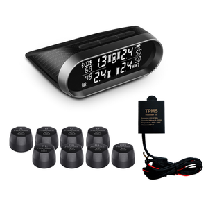 Promata Mata 2 Solar Tyre Pressure Monitor With Carbon Fiber Finish - 8 External Sensors - With Booster