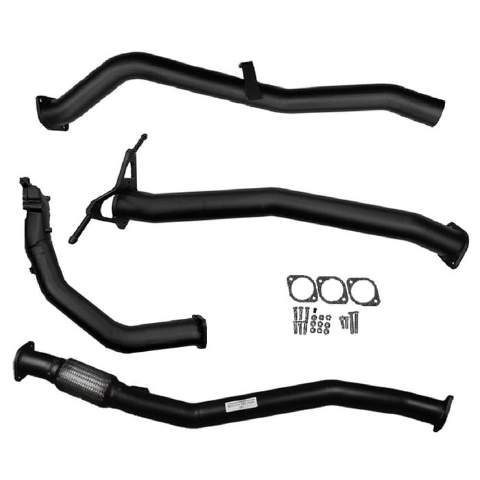 Ignite Exhausts Turbo Back For Nissan D22 Navara 2.5l 3" No Cat With Pipe Black Aluminised Steel