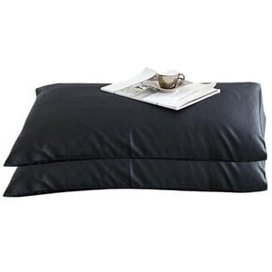 CottonMore 2pcs of 100% Cotton 650TC Sateen Pillowcases Plain Slate 48x73cm