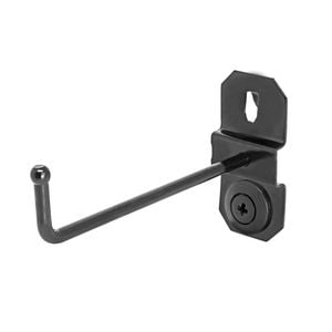 Pinnacle Black Gloss Heavy Duty Single Prong Pegboard Hook - 10 Pack