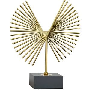 Anydeco 36cm Luxury Gold Metal Tabletop Home Decor Modern Art Living Room Display House Decorative Crafts Metal Ornaments