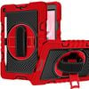Rugged Stand Shockproof Hybrid Case with Strap  For Apple iPad Air 4 / Air 5 / Pro 11" (2018-2022) (Red+Black)
