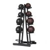 Smai Commercial Medicine Ball Set 48kg With Storage Rack - Black