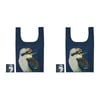 2PK Ashdene Plastic 64x36cm Modern Birds Kookaburra Shopping Bag