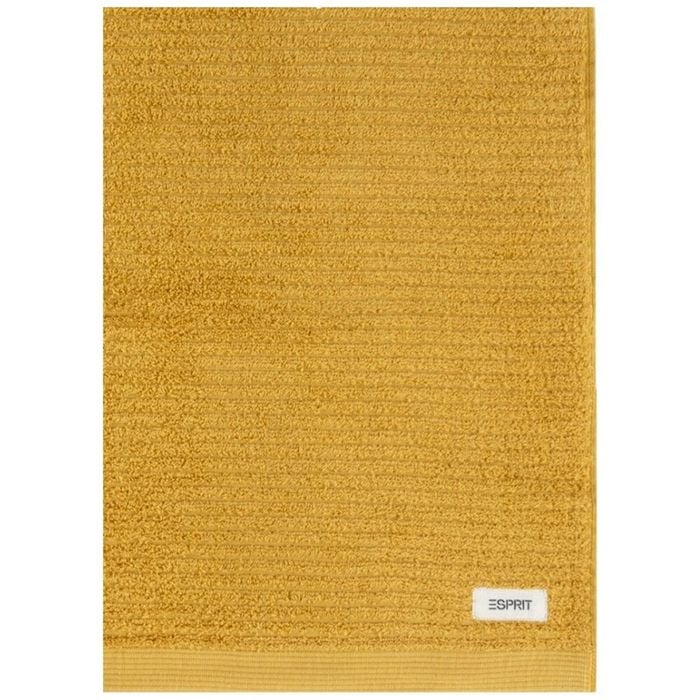 Esprit 600GSM Porto Bathroom Ribbed Face Towel Facewasher 33x33cm Honey Yellow