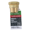 Kinetic - 20mm M&F Brass Threaded Socket Hex Reducer LF