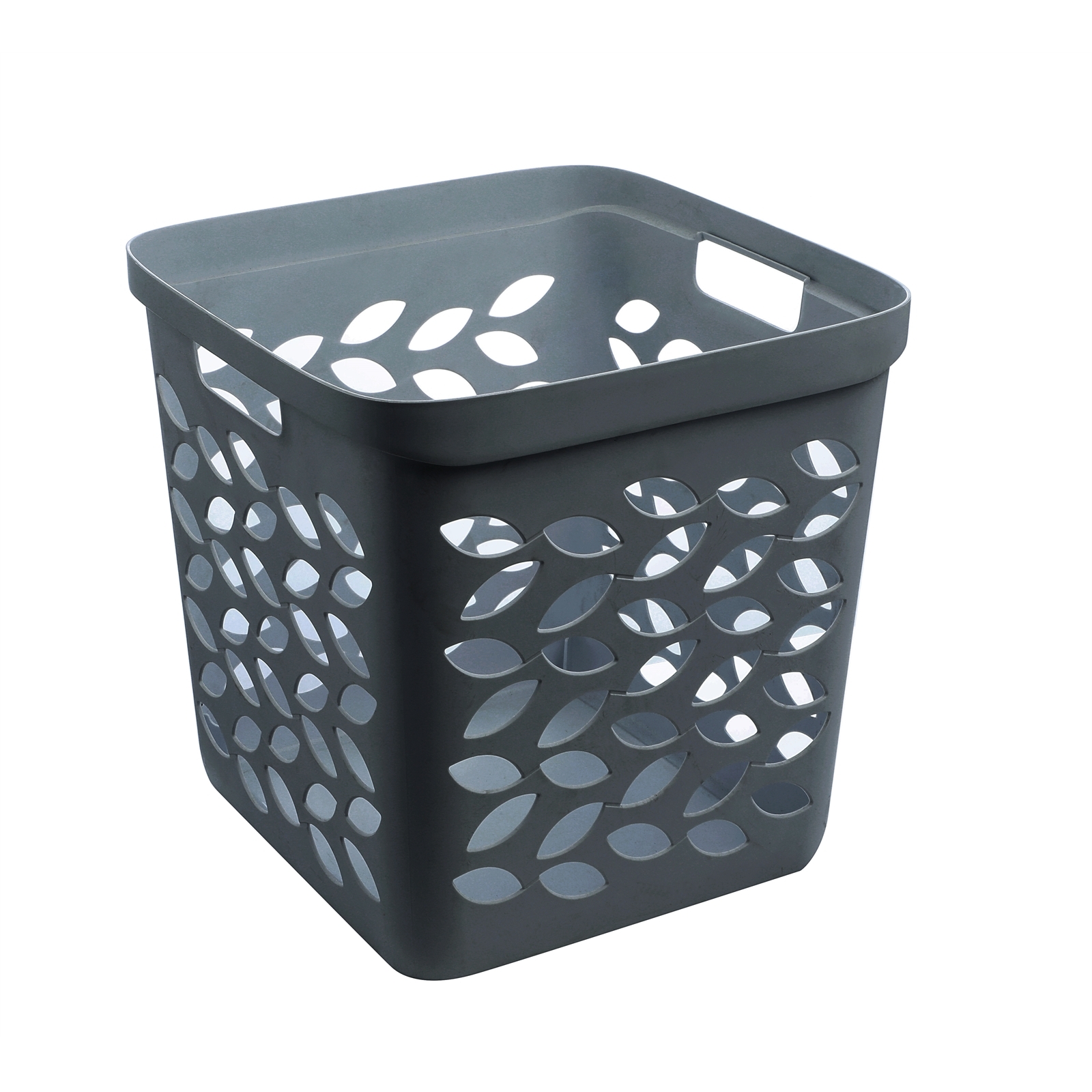 Ezy Storage 28L Charcoal Fleur Open Cube Basket
